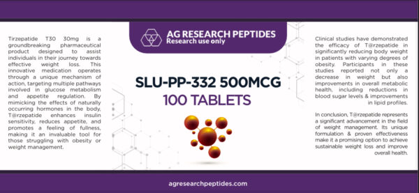 SLU-PP-332 100 TABLETS